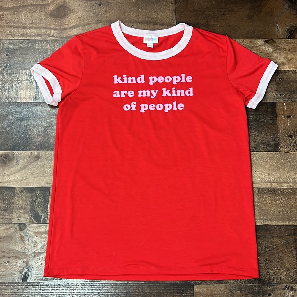 Red LuLaRoe Kind People are my kind of People T Shirt